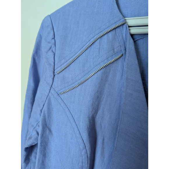 Insight Periwinkle Ramie Blazer Jacket Women's Size 8 - Picture 3 of 9